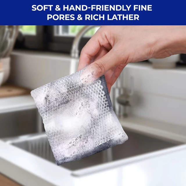 Alt view image 3 of 6 - Wangjinpeng 12Pcs 7.87 x 7.87 in 3-Layer Non-Scratch Wire Dishcloths