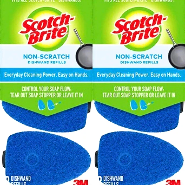 Alt view image 2 of 4 - Scotch Brite Multi Purpose Non Scratch Dish Wand Refills, Blue, 6 Pack