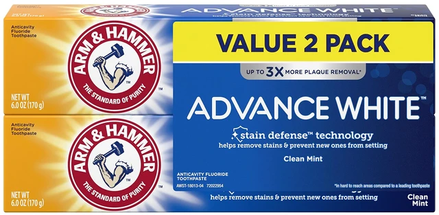 Main image of 6oz Twin Pack Arm & Hammer Advance White Extreme Whitening with Stain Defense, Fresh Mint