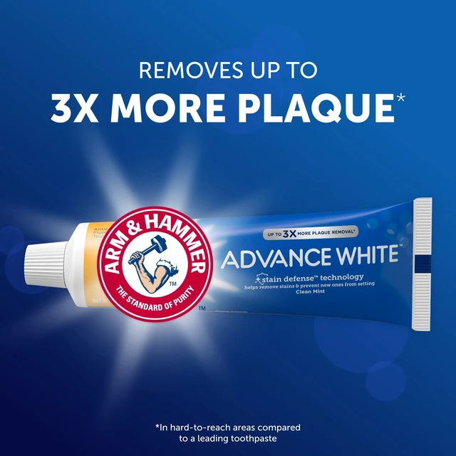 Alt view image 2 of 4 - 6oz Twin Pack Arm & Hammer Advance White Extreme Whitening with Stain Defense, Fresh Mint