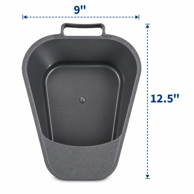 Alt view image 6 of 6 - Vakly Fracture Bedpan Plastic with Handle & Spill Guard 1 Pack
