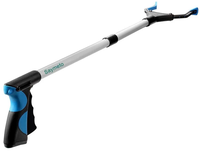 Main image of 32" Foldable Grabber Reacher Tool, Trash Claw Pick Up Stick, Litter Picker, Arm Extension, Blue