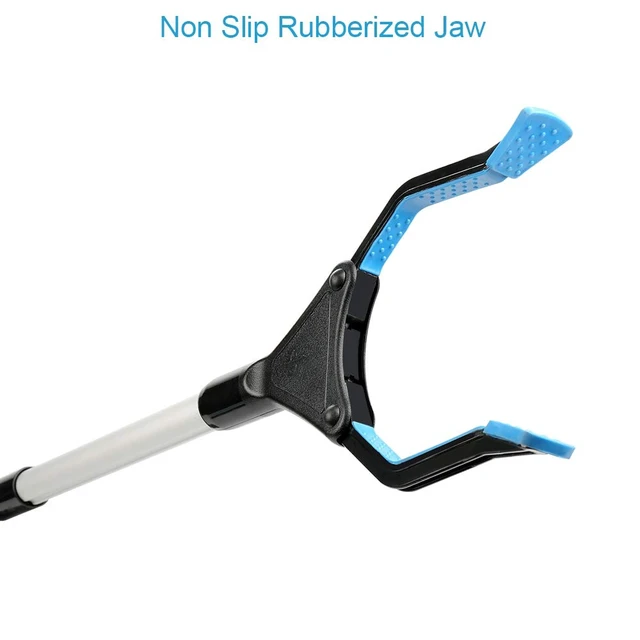 Alt view image 7 of 7 - 32" Foldable Grabber Reacher Tool, Trash Claw Pick Up Stick, Litter Picker, Arm Extension, Blue