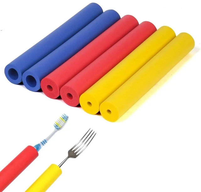 Main image of 6 Pack Foam Grip Tubing, Adaptive Extended Thickened Built-Up Grip Aid for Utensils Tools Pens Elderly Disabled Arthritic Handicapped