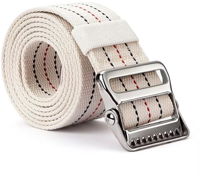 Main image of Transfer and Gait Belt with Metal Buckle - 60 Inch, Standing and Walking Assist Aid for Seniors, Elderly Patients, Caregiver, Nurse, Therapist