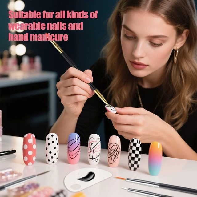 Alt view image 6 of 7 - Artdone 32pcs Nail Art Brush Set with Dotting Tools for Gel Polish