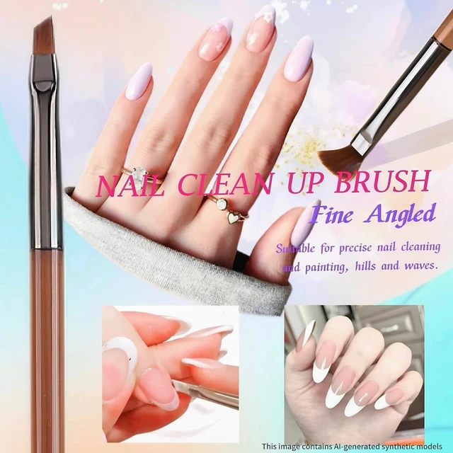 Alt view image 2 of 7 - 8Pcs Nail Art Brushes Set, 5 Art Liners & 3 Multi Shape Gel Builder Brushes