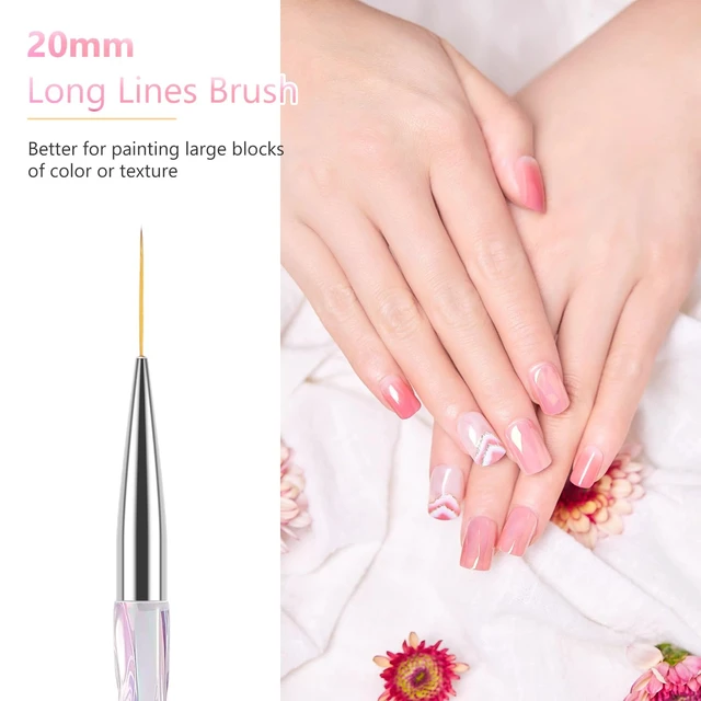 Alt view image 4 of 7 - TEOYALL 5Pcs Nail Art Liner Brushes, Fine Line Precision for Gel Polish