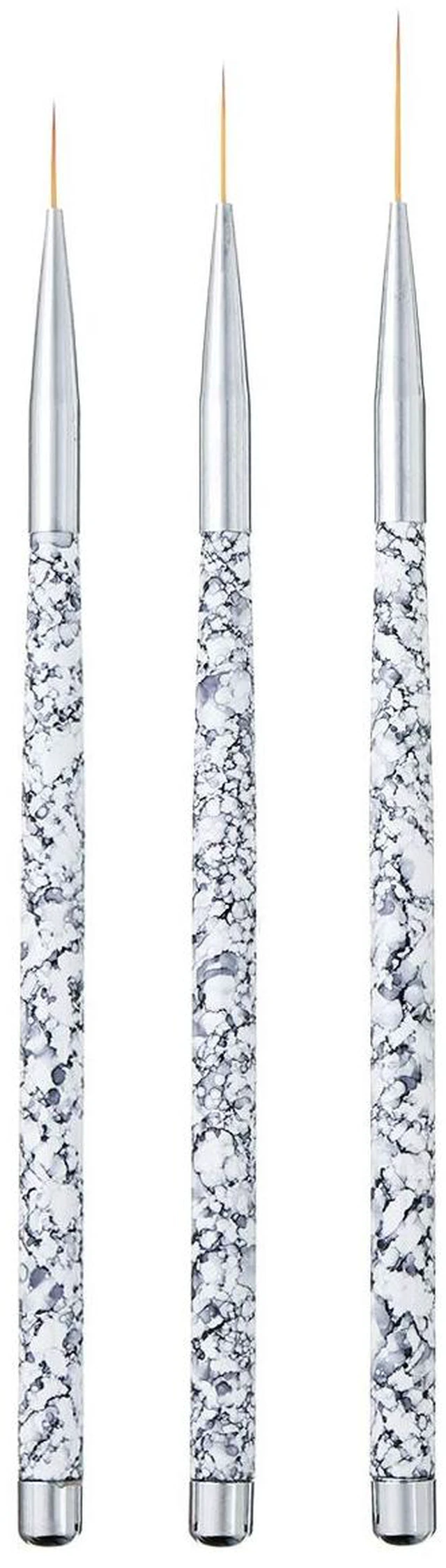 Main image of Tbestmax Professional Nail Art Liner Brush UV Gel Painting Acrylic Nail Brushes Striping Brushes for Short Strokes Details Blending Elongated Lines 3 pcs
