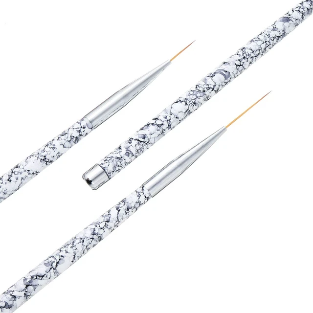 Alt view image 5 of 7 - Tbestmax Professional Nail Art Liner Brush UV Gel Painting Acrylic Nail Brushes Striping Brushes for Short Strokes Details Blending Elongated Lines 3 pcs