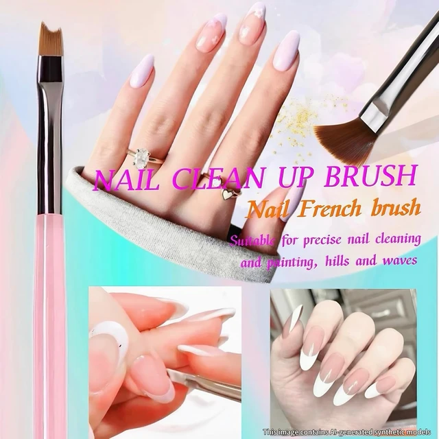 Alt view image 5 of 7 - 8Pcs Nail Art Brushes Set, 5 Art Liners & 3 Multi-Shape Gel Builder Brushes