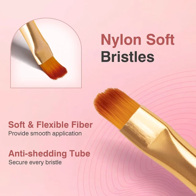 Alt view image 5 of 7 - Nail Art Brushes, 3 Pcs Nail Brush Set with Gel Polish Pens and Liner Brush
