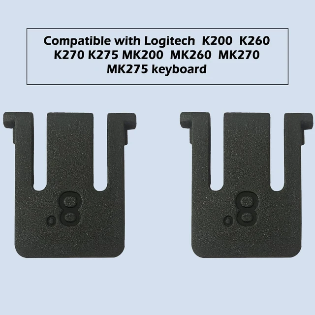 Alt view image 6 of 6 - 2PC Keyboard Feet Replacement Parts Compatible with Logitech Wireless Keyboard K270 K260 K200 K275 MK270 MK260 MK200 MK275 Feet Holder