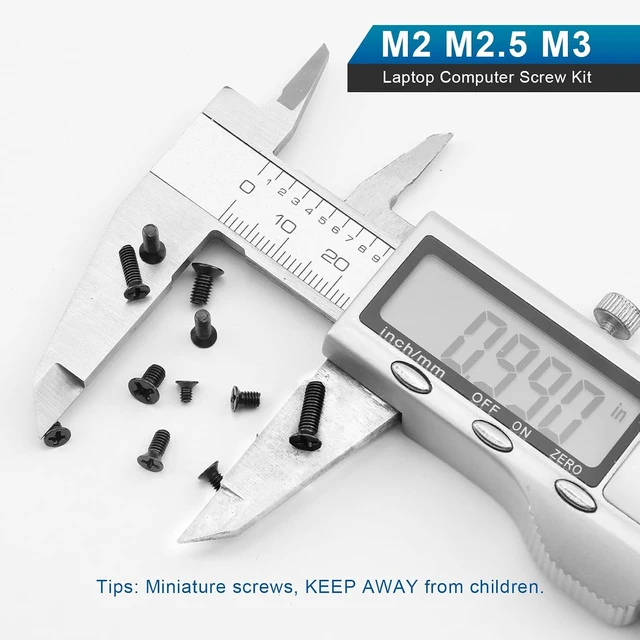 Alt view image 6 of 6 - NINDEJIN Laptop Computer Screw Kit, M2 M2.5 M3 Countersunk Flat Head Phillips Mini Screws Set, Replacement Part Electronic Repair Accessories