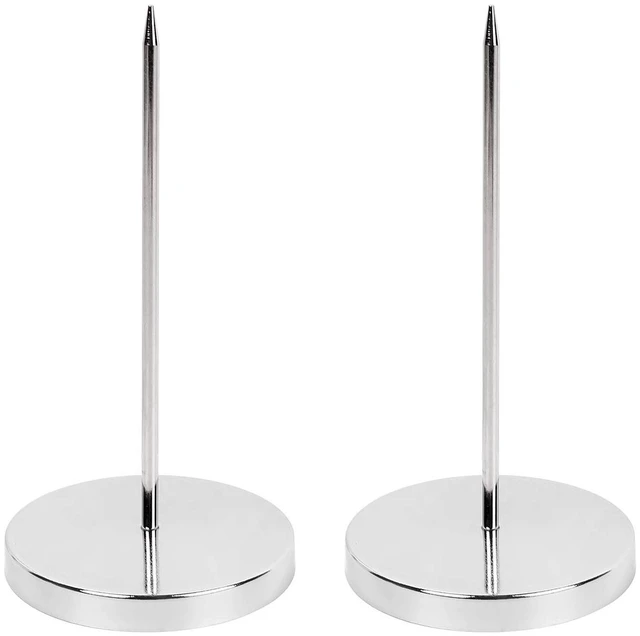Main image of 2PCS Bill Fork, Rod Paper Holder Spike, Stainless Steel Check Bill Spike