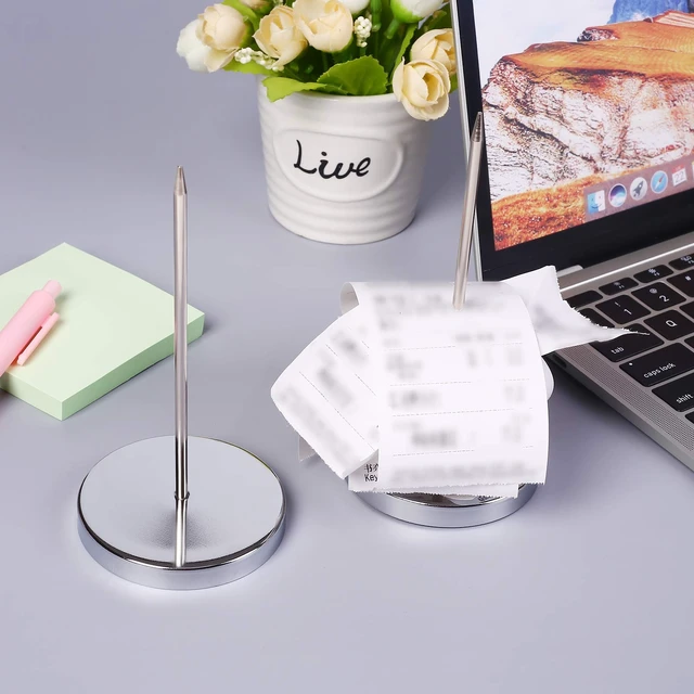 Alt view image 2 of 7 - 2PCS Bill Fork, Rod Paper Holder Spike, Stainless Steel Check Bill Spike
