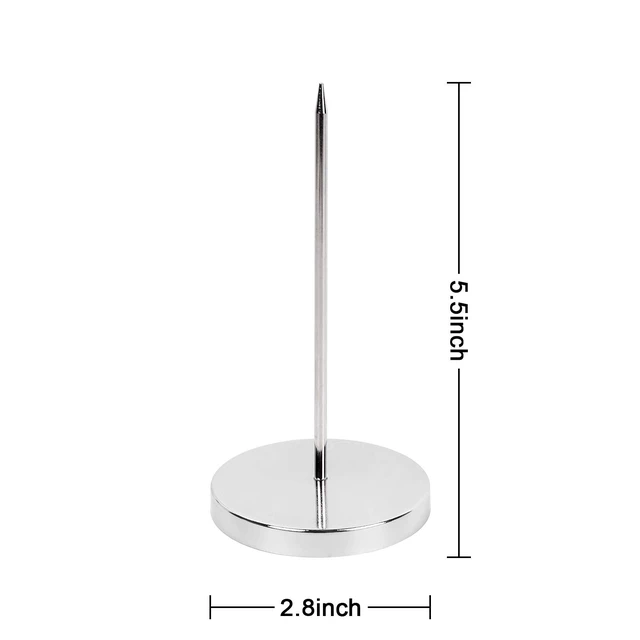 Alt view image 3 of 7 - 2PCS Bill Fork, Rod Paper Holder Spike, Stainless Steel Check Bill Spike