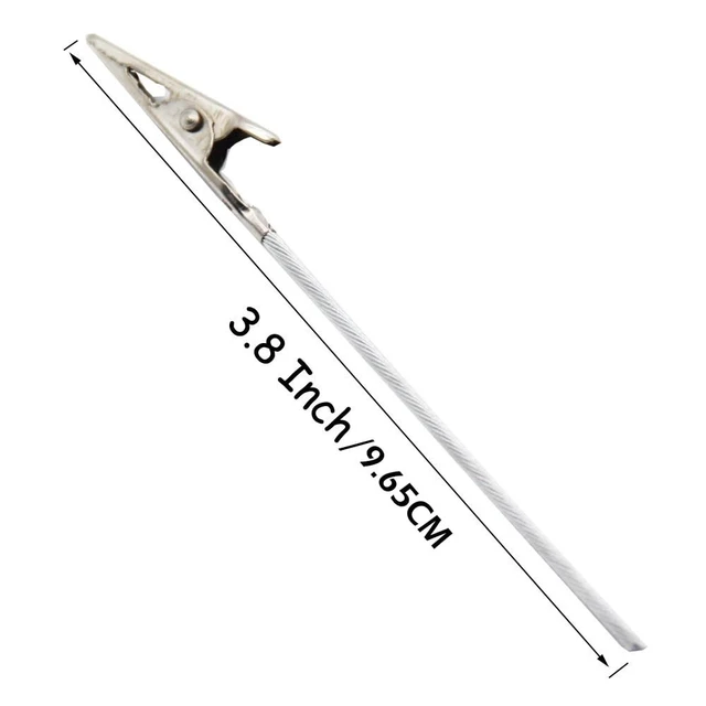 Alt view image 5 of 6 - H&W 50 Pack Metal Wire Alligator Clamp, 4'' Long-Tailed Alligator Iron Clip