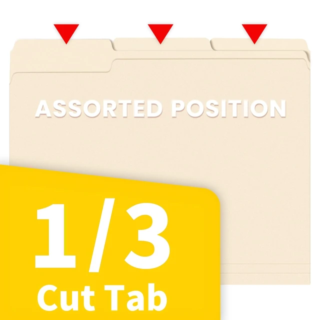 Alt view image 4 of 6 - SUNEE File Folders, 30 Pack Manilla Folders 8.5 x 11, 1/3 Cut Tab for Easy Labeling and Organization, Durable Standard Paper for Home, Office, School Filing