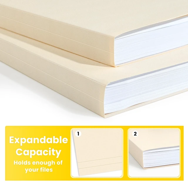 Alt view image 5 of 6 - SUNEE File Folders, 30 Pack Manilla Folders 8.5 x 11, 1/3 Cut Tab for Easy Labeling and Organization, Durable Standard Paper for Home, Office, School Filing