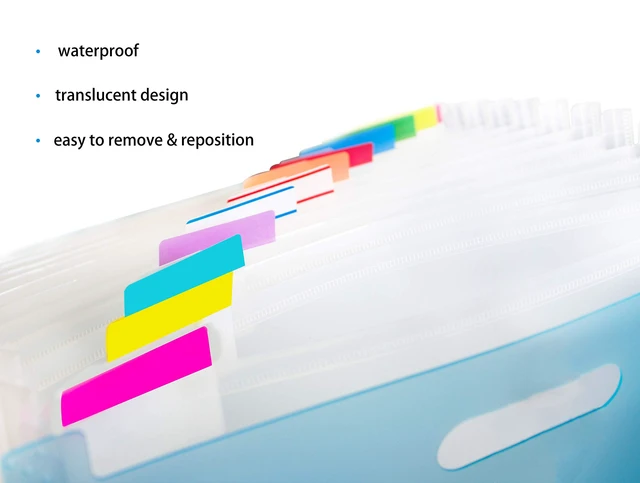 Alt view image 3 of 6 - 500 Pieces Tabs 2 Inch Sticky Index Tabs, Writable and Repositionable