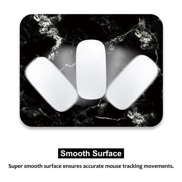 Alt view image 4 of 6 - Audimi Mouse Pad Medium Mouse Mat Anti-Slip Base for PC Office Working Gaming, Black Marble