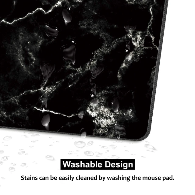 Alt view image 6 of 6 - Audimi Mouse Pad Medium Mouse Mat Anti-Slip Base for PC Office Working Gaming, Black Marble