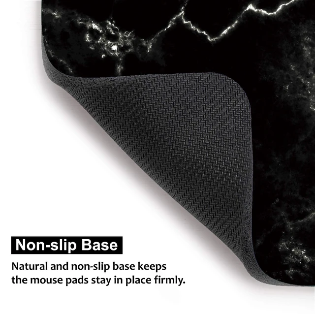 Alt view image 2 of 6 - Audimi Mouse Pad Medium Mouse Mat Anti-Slip Base for PC Office Working Gaming, Black Marble