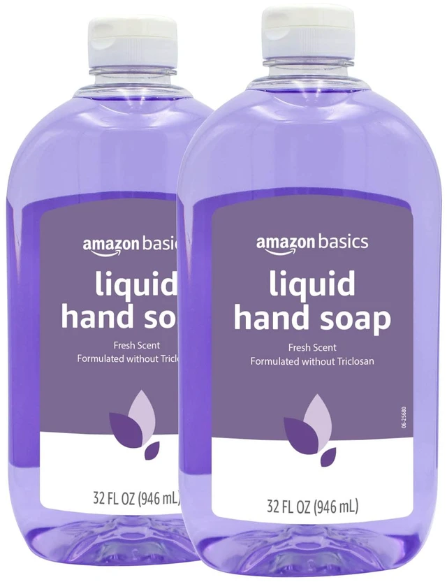 Main image of Amazon Basics Original Fresh Liquid Hand Soap, Moisturizing Formula, Phthalate & Paraben-Free, 32 Fl Oz (Pack of 2) (Previously Solimo)