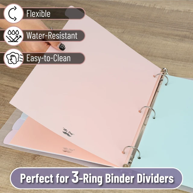 Alt view image 2 of 7 - Mr. Pen- Large Write & Erase Tabs Dividers for 3 Ring Binder, 2 Sets