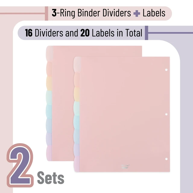 Alt view image 5 of 7 - Mr. Pen- Large Write & Erase Tabs Dividers for 3 Ring Binder, 2 Sets