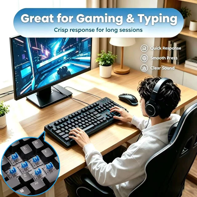 Alt view image 4 of 7 - 60Pcs Clickers for 3D Prints, Clicky Mechanical Keyboard Switches