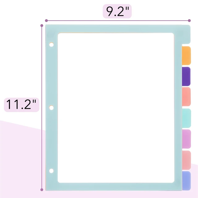 Alt view image 3 of 7 - Mr. Pen- Clear Binder Dividers with Tabs, 2 Sets, 8 Tabs per Set