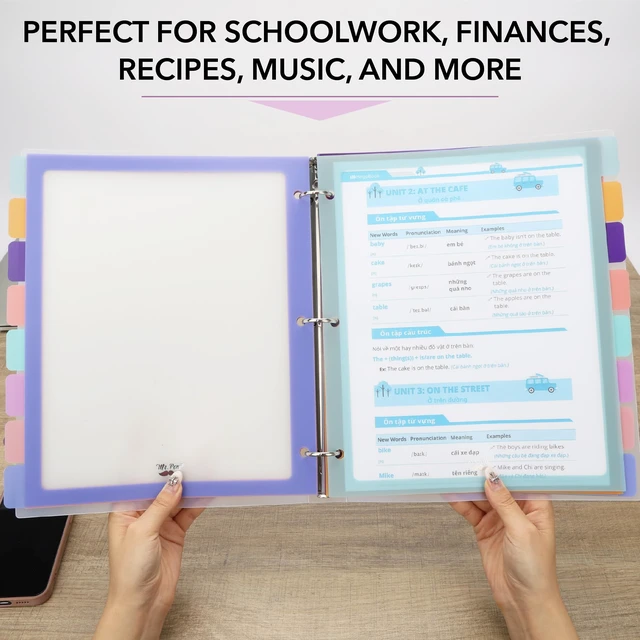 Alt view image 2 of 7 - Mr. Pen- Clear Binder Dividers with Tabs, 2 Sets, 8 Tabs per Set