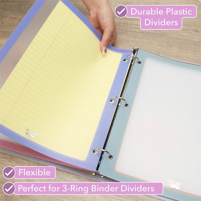 Alt view image 6 of 7 - Mr. Pen- Clear Binder Dividers with Tabs, 2 Sets, 8 Tabs per Set