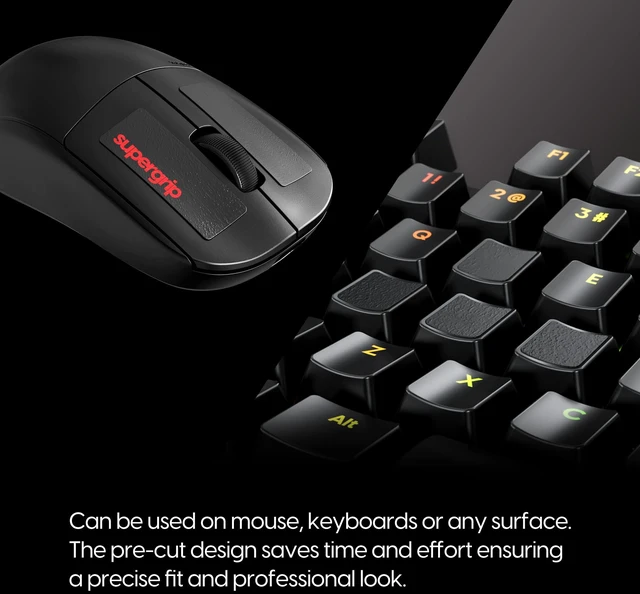 Alt view image 6 of 6 - Pulsar Gaming Gears SUPERGRIP Pre-Cut 1 Universal Griptape Pre-Laminated Sweat Absorbing High Performance Universal Anti Slip Mouse Grip Tape Ultra-Thin 0.5mm (0.02in)