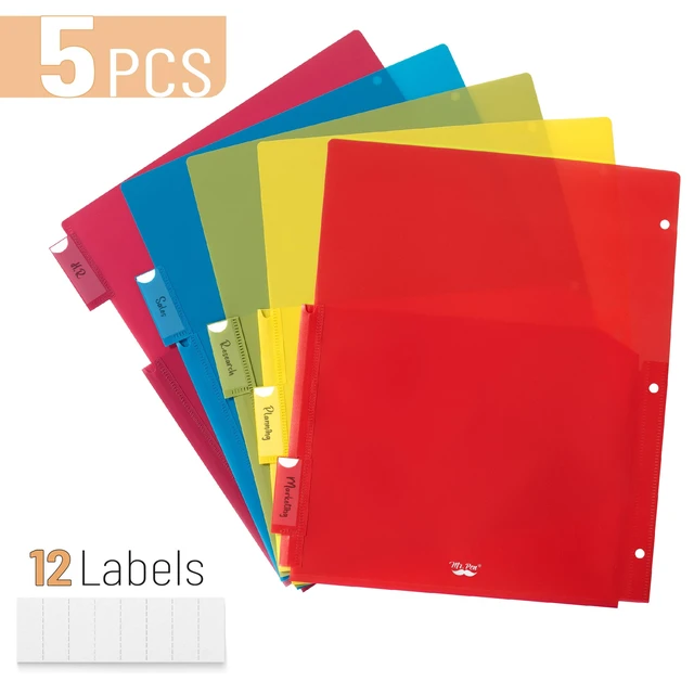 Alt view image 4 of 7 - Mr. Pen- Expanding Binder Dividers with Pockets and Tabs, 5 Tabs