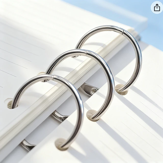 Alt view image 4 of 7 - Small Binder Rings 1/2 inch 50 Pcs Mini Book Rings Small Key Ring Metal Loose Leaf Binder Ring for Index Cards (50PCS)