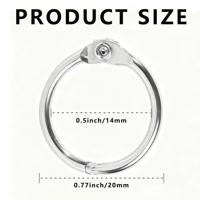 Alt view image 6 of 7 - Small Binder Rings 1/2 inch 50 Pcs Mini Book Rings Small Key Ring Metal Loose Leaf Binder Ring for Index Cards (50PCS)