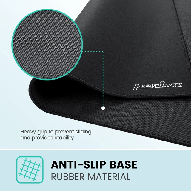 Alt view image 2 of 7 - Perixx DX-1000M Waterproof Gaming Mouse Pad with Stitched Edge - Non-Slip Rubber Base Design for Laptop or Desktop Computer - M Size 9.84x8.27x0.08 Inches