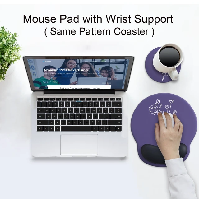 Alt view image 5 of 7 - Ergonomic Mouse Pad with Wrist Rest Support,Gel Mouse Pads for Desk