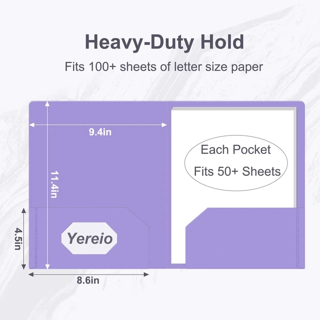 Alt view image 3 of 6 - Folders with Pockets, 6 Pack Plastic Two Pockets