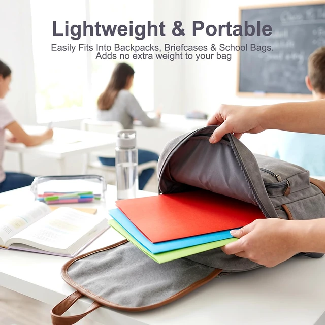 Alt view image 5 of 6 - Folders with Pockets, 6 Pack Plastic Two Pockets