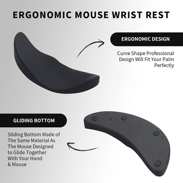 Alt view image 4 of 6 - Ergonomic Mouse Wrist Rest Support, Gliding Smooth Palm Rest Pad Move with Your Mouse for Easy Working/Gaming