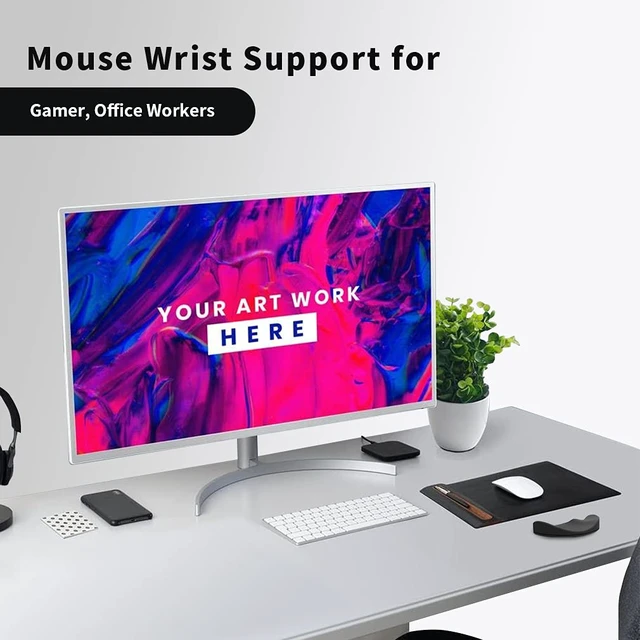 Alt view image 2 of 6 - Ergonomic Mouse Wrist Rest Support, Gliding Smooth Palm Rest Pad Move with Your Mouse for Easy Working/Gaming