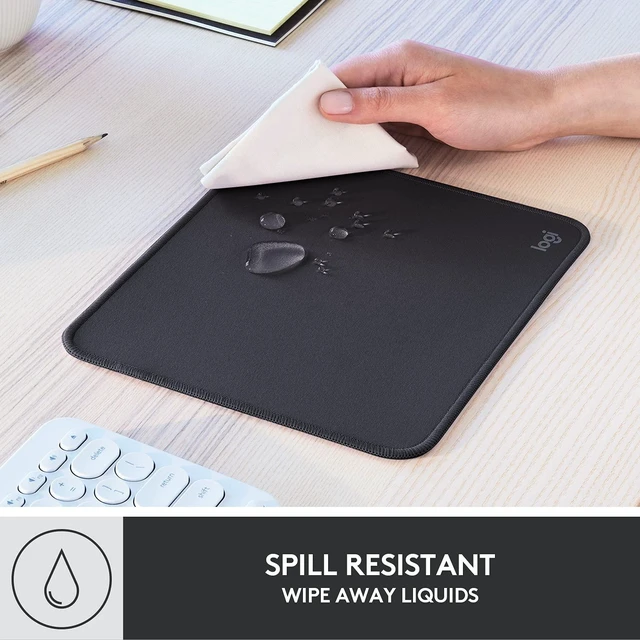 Alt view image 6 of 7 - Logitech Studio Series Small Mouse Pad, Anti-Slip 9x8 Inches, Graphite