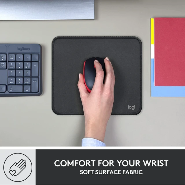 Alt view image 4 of 7 - Logitech Studio Series Small Mouse Pad, Anti-Slip 9x8 Inches, Graphite