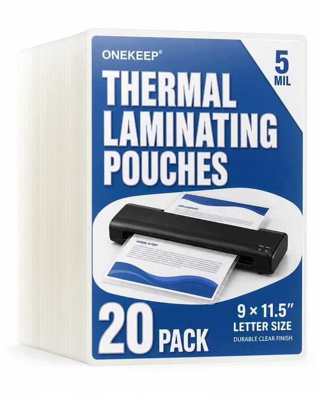 Main image of 20 Pack 5 mil Clear Thermal Laminating Sheets Ultra Clear 9x11.5"