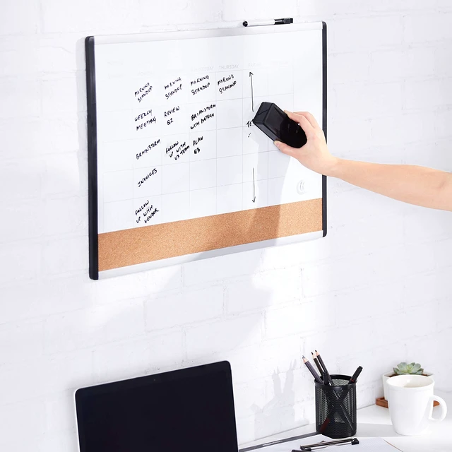 Alt view image 5 of 6 - Amazon Basics Dry-Erase Whiteboard Erasers with Soft Pile, for School, Office, Home, and Classroom, Black, 4-Pack