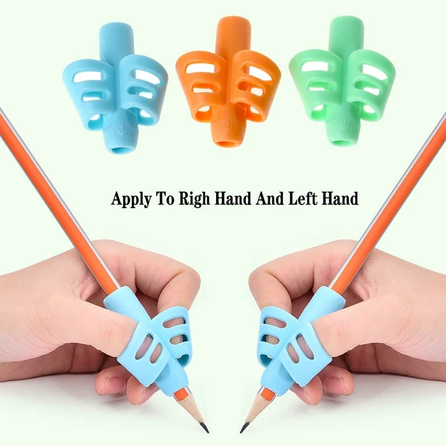 Alt view image 2 of 7 - JuneLsy Pencil Grips for Kids Handwriting Pencil gripper Pencil Holder Posture Correction Training Writing AIDS for preschooler Kids toddler Children Special Needs (3 PCS)